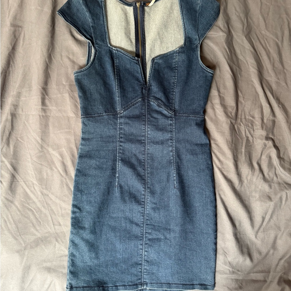 Free People Lia Denim Bodycon Dress